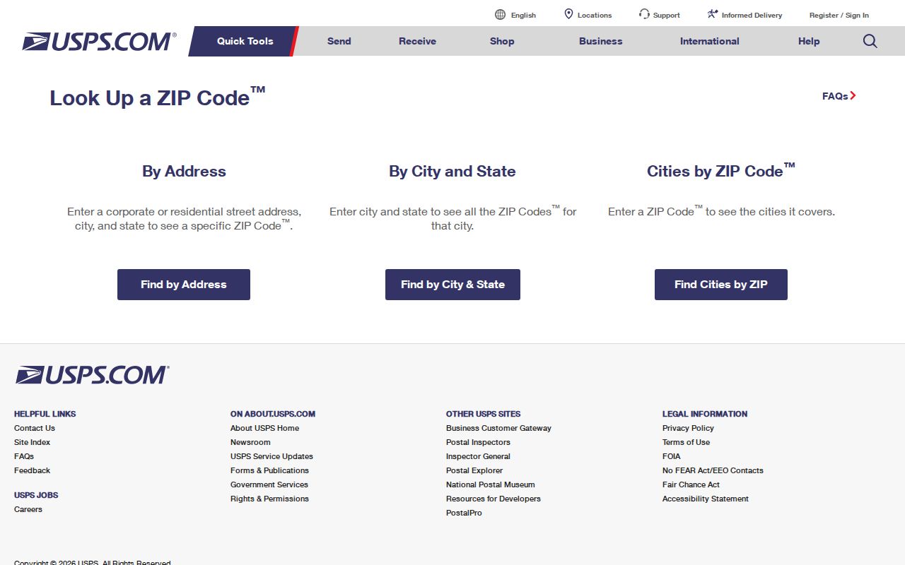 Chattanooga ZIP code directory USPS address lookup screen